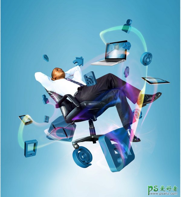 科技藍(lán)風(fēng)格互聯(lián)網(wǎng)電子辦公產(chǎn)品廣告,網(wǎng)絡(luò)輕松辦公海報圖片。